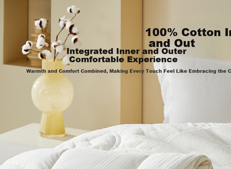 Shuixingjiafang Xinjiang Cotton Quilt, 100% Pure Cotton Comforter, Winter Cotton Duvet Insert, Double Size, Approximately 9.7 Jin, 220x240cm 7