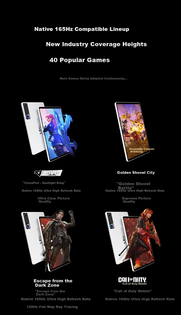 Lenovo Legion Y700 5th Gen AI Gaming Tablet 8.8" Pad Snapdragon 8 Gen 3 3K 165Hz E-sports Display 12GB+256GB White National Subsidy 19