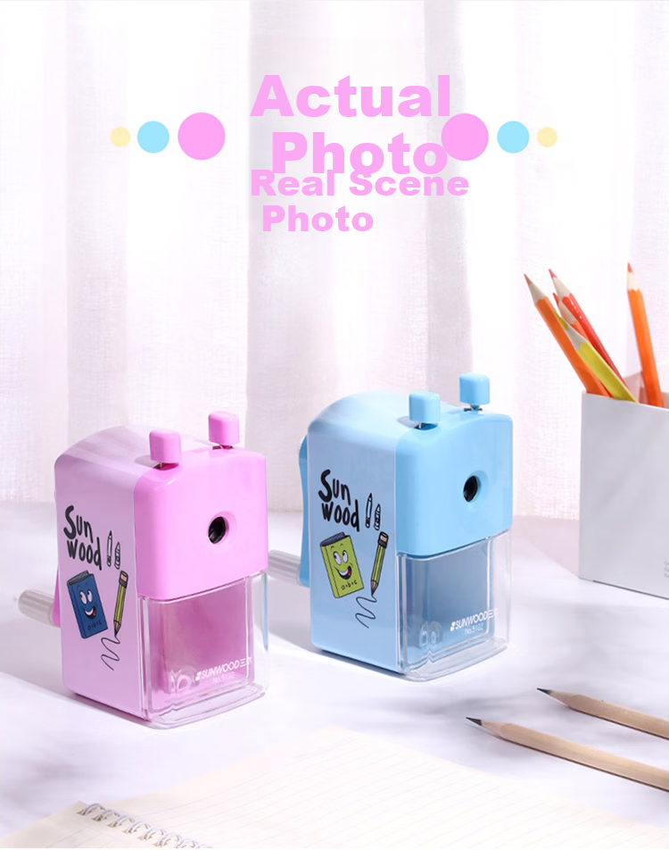 SUNWOOD Cartoon Pencil Sharpener / Student Pencil Sharpener / Rotary Pencil Sharpener, Green, 5180 13