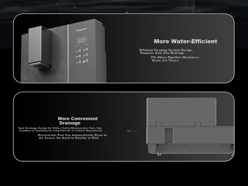 Casarte Wall-Mounted Pipeline Machine Stainless Steel Core Household Sideboard Water Dispenser Main Pipeline Stainless Steel 0 Silicone Odorless Under-Sink RO Machine High Flow Instant Heating Water P 16