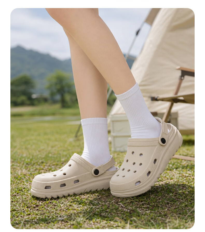 Limi Unisex Ventilated Slip-On Sandals Non-Slip Outdoor Open-Toe Beach Shoes Off-White Size 36-37 14