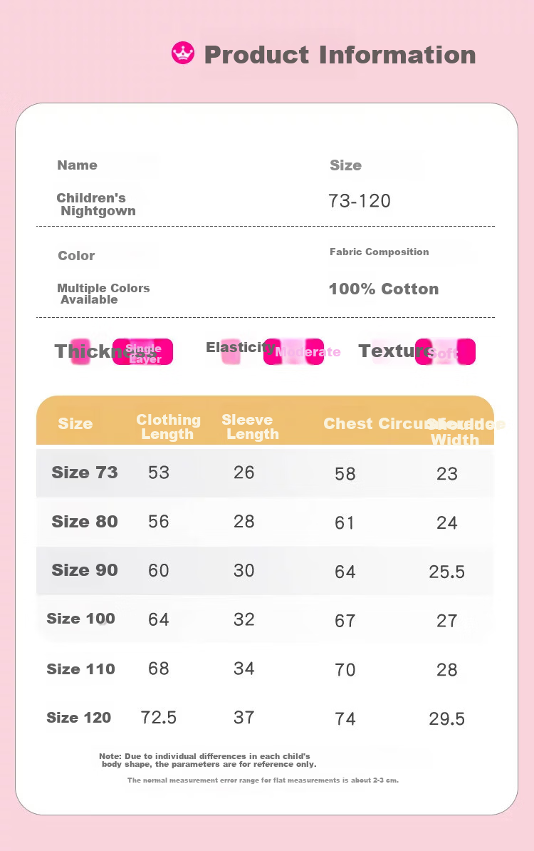 Deesha 100% Cotton Class A Infant Sleep Robe Baby Sleepwear Anti-Kick Long Sleeve Homewear 6