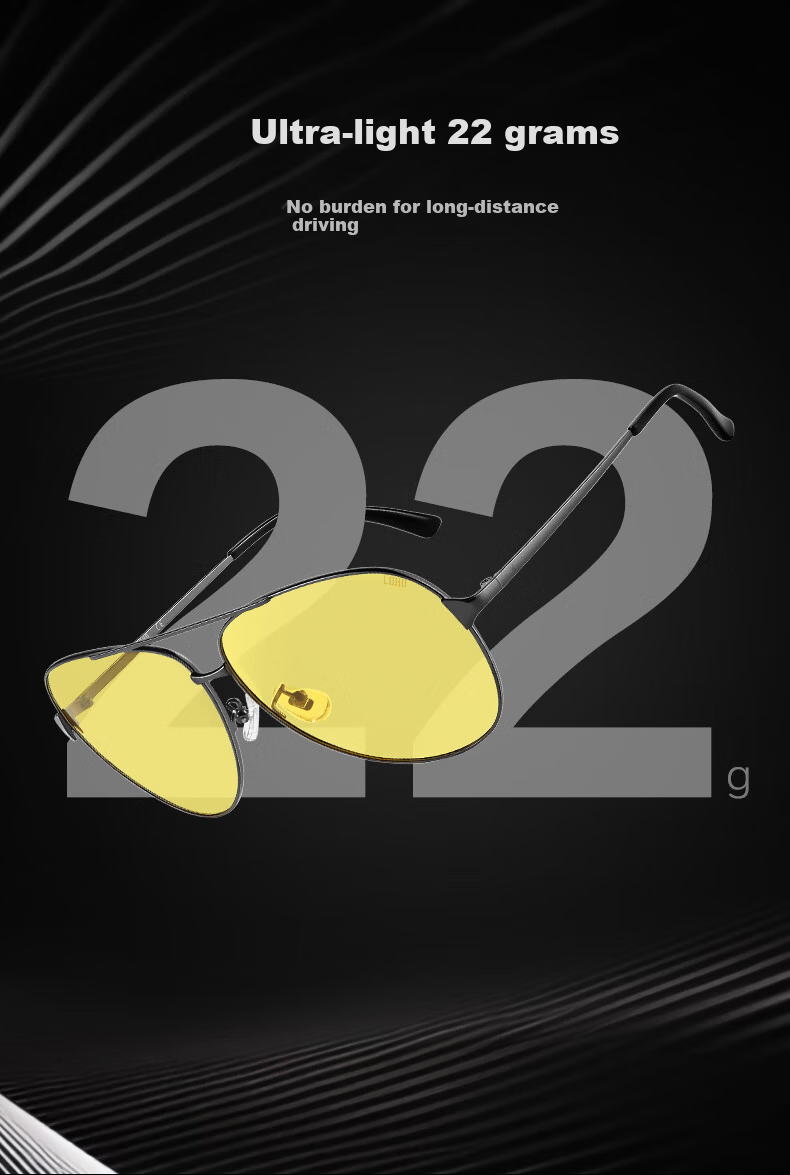 LOHO Men's Day and Night Driving Sunglasses Non-Polarized UV Protection Anti-Glare Night Vision Far Light 11