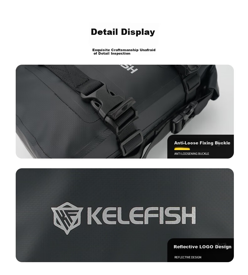 KELEFISH Motorcycle Guardrail Edge Protective Reflective Side Bag Waterproof Travel Hanging Bag Warrior Model 8-10*1 11