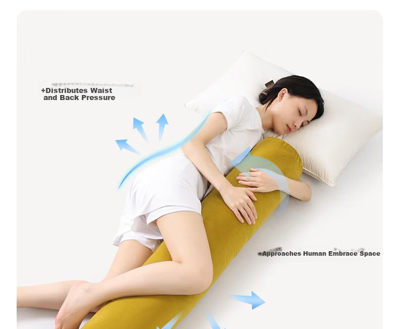 AiLu Long Body Pillow for Girls Sleeping Pregnant Women Side Sleep Leg Hugging Cylindrical Pillow Removable Washable for Boys 12