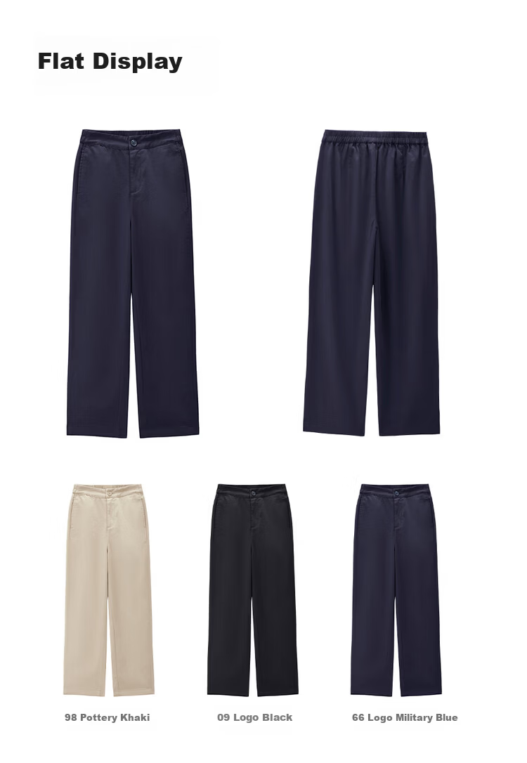 Giordano 2026 Summer High-Tech Cooling Sunscreen Semi-Elastic Waist Straight-Leg Cropped Casual Pants for Women 05426308 19
