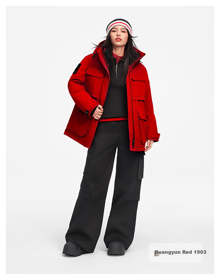 Bosideng Off-Season Extreme Cold 90% Goose Down Women's Winter Thickened Hooded Short Jacket Celebrity Style 21