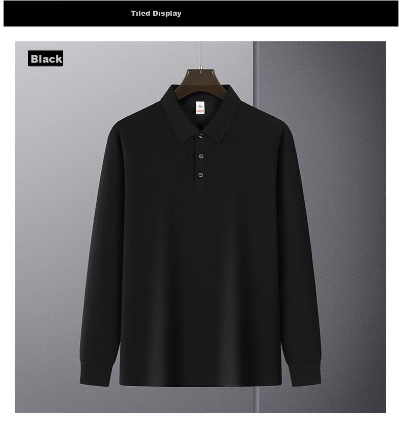 TUCANO Men's Polo Shirt Spring Autumn Long Sleeve Business Casual Large Size Sports Top White 3XL 6