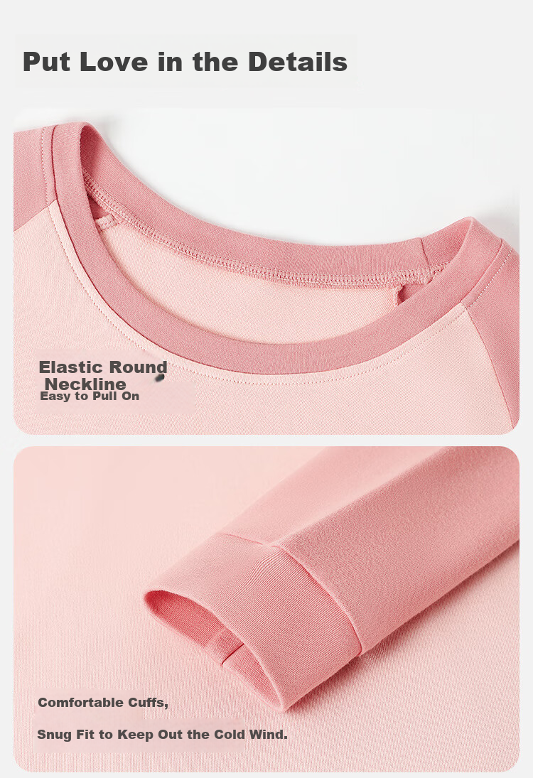 MiiOW Girls Autumn Thermal Underwear Set High School Student Teen A-Class Pure Cotton Warm Base Layer 11