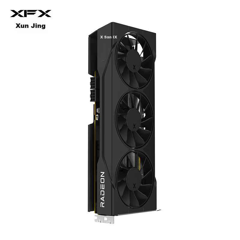 XFX AMD RADEON RX 7650 GRE Overseas Edition 8GB Black Triple Fan Gaming Desktop Graphics Card RX7650GRE