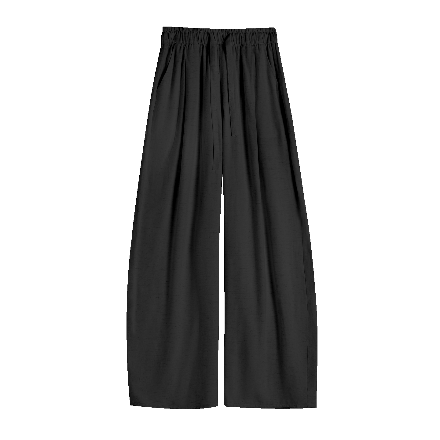 FitonTon Linen Curved Blade Wide-Leg Pants for Women 2026 Summer Lightweight Draped High-Waist Slimming Loose Casual Trousers