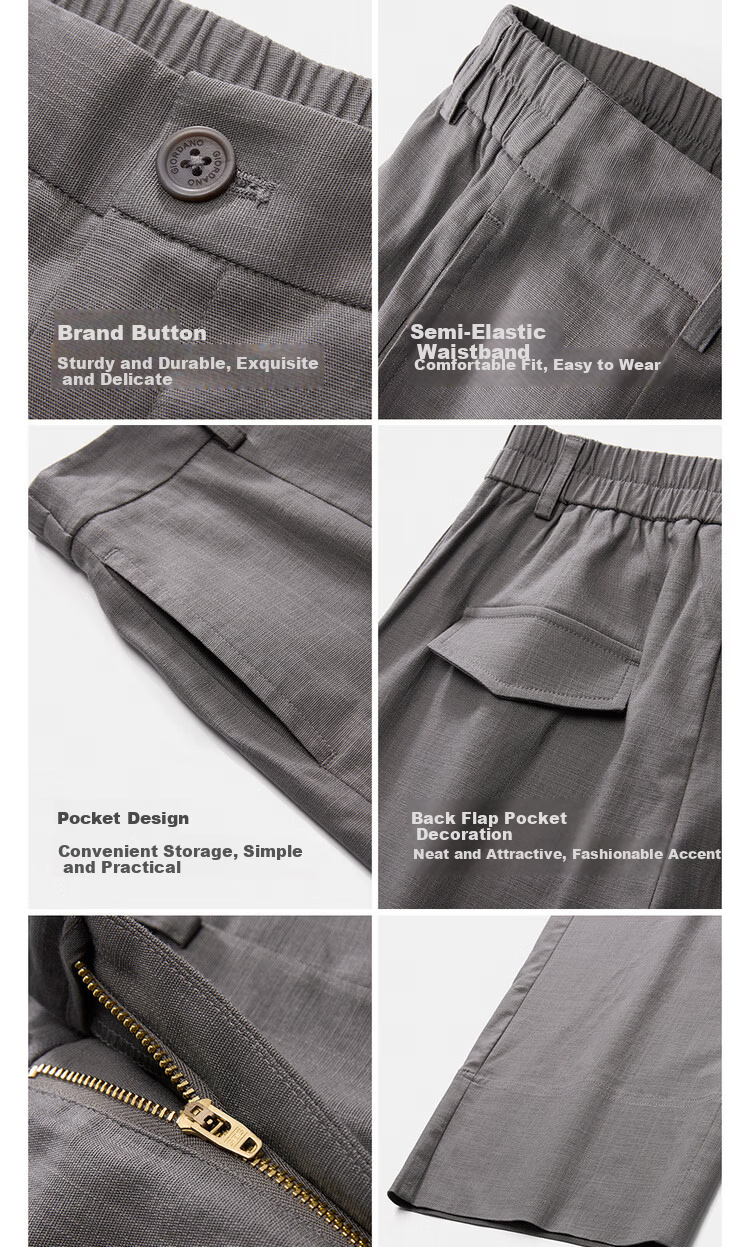 Giordano Women's Pants 2026 Summer New Lyocell Cotton Semi-Elastic Waist Eight-Point Casual Pants 05426313 8