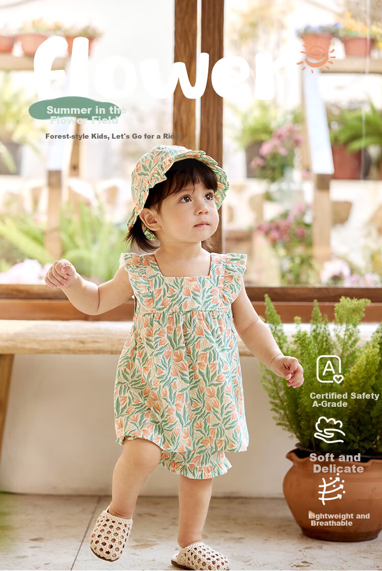Wismorni Baby Girl Summer Dress Thin Infant Toddler Lace Dress Outdoor Wear 1