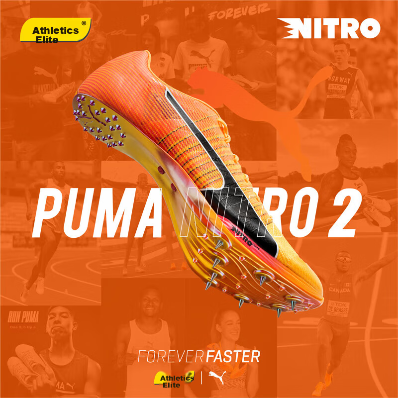 Puma Nitro 100 II Elite Track Thick-Soled Sprint Spikes 380002-01 Size 38