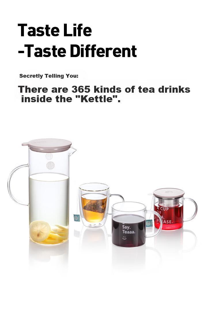 Buydeem Tea Brewing Pot Office Home Tea Set with Handle, Anti-Scald, Tea-Water Separation Cold Water Kettle 29