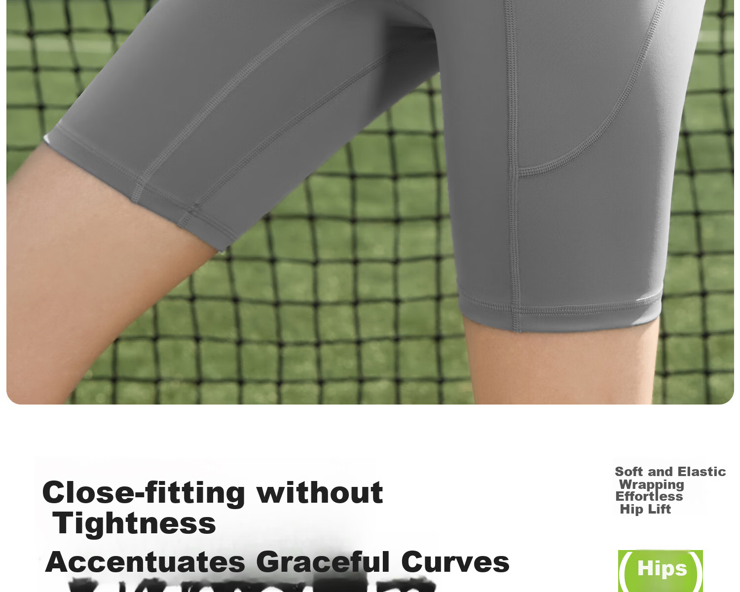 361° Women's Sports Fitness Shorts Badminton Tennis Cycling Outdoor Running Hip-Lifting Slimming Mid-Length Shorts 6