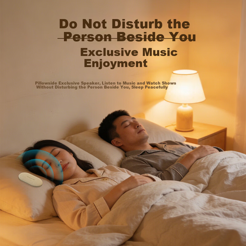 Kuangxiang Under-Pillow Sound Sleep Aid Speaker Ultra-Thin Bluetooth Sleep Speaker White Noise Bedside Bluetooth Speaker