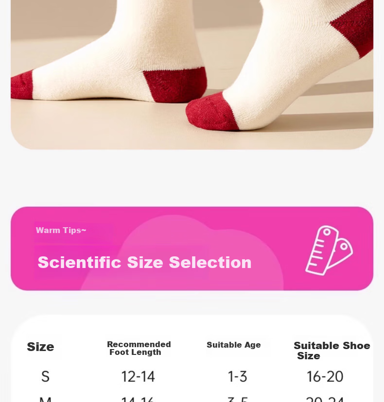 YUZHAOLIN 5 Pairs Girls' Autumn Winter Thickened Fleece Lined Mid-Calf Warm Socks for Children 12