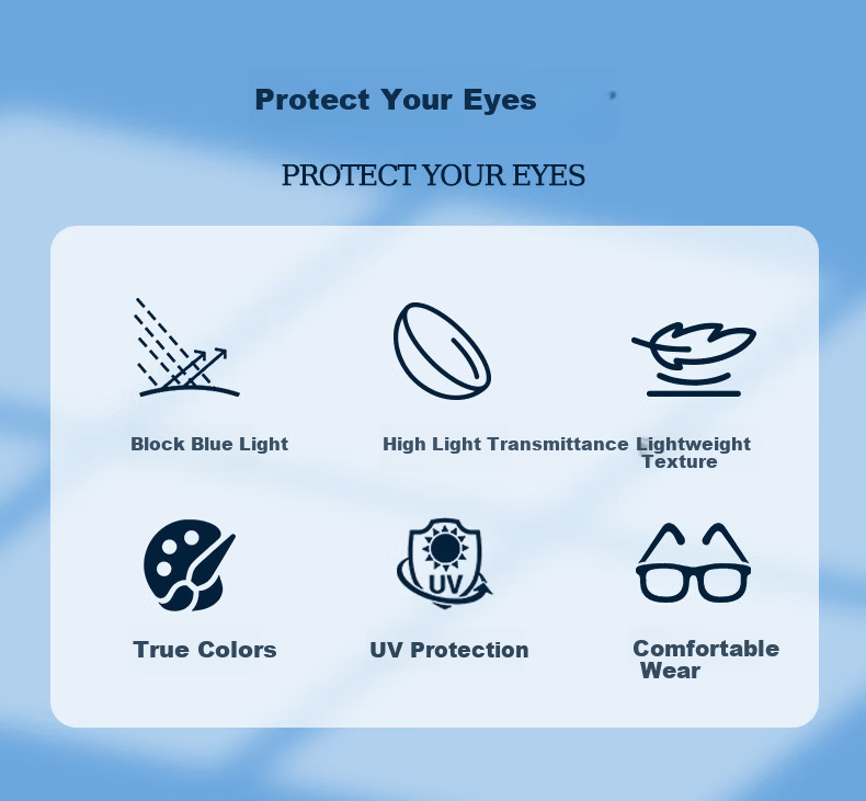 Gameking Blue Light Blocking Anti-Radiation Eyeglass Frame for Men and Women, Prescription Ready, Model 8206 Black 2