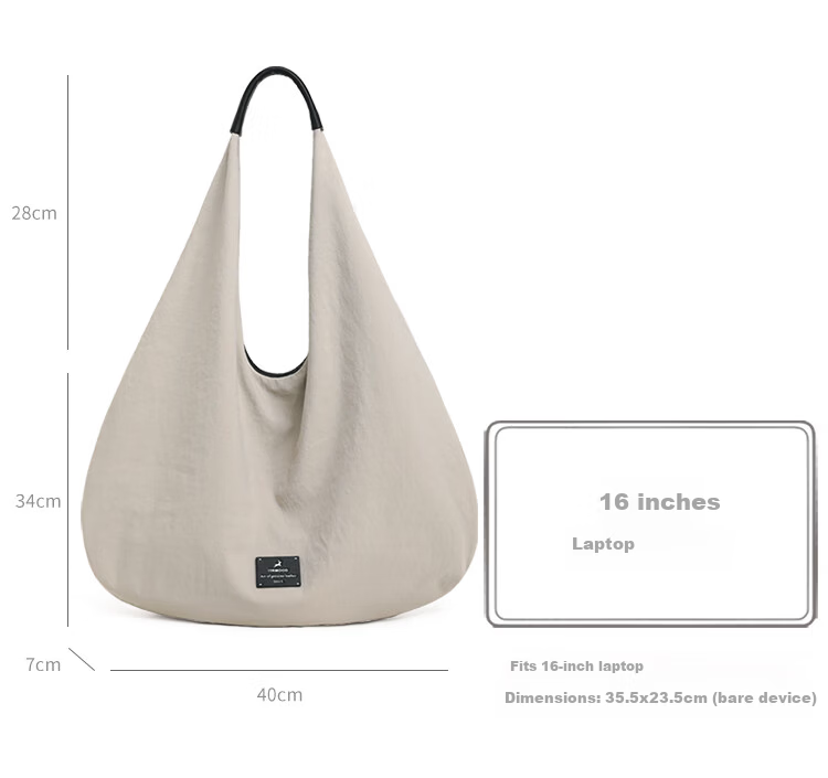 Miaodi New Commuter Tote Bag Large Capacity Double-Sided Lightweight Travel Hobo Underarm Bag Birthday Mother's Day Gift 16