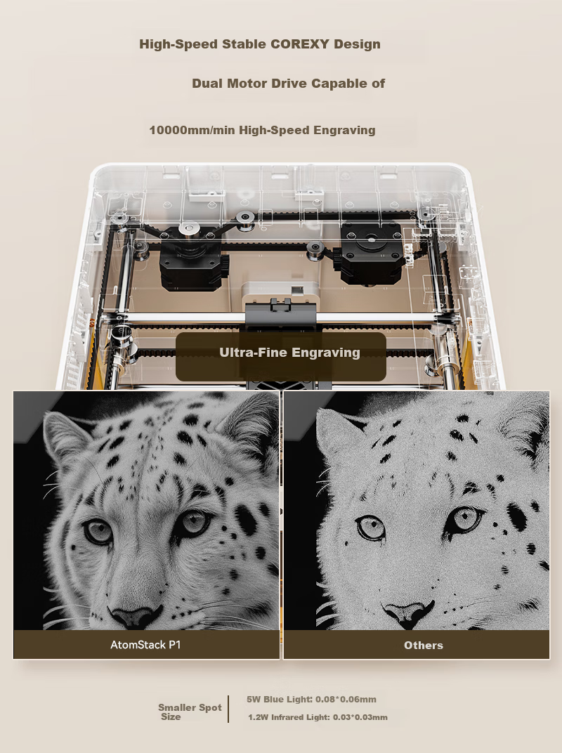 ATOMSTACK P1 Portable Laser Engraver Home Small Marking and Leaf Carving Machine 6