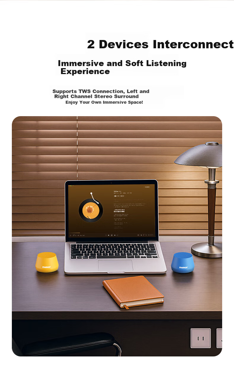 MOMAX Magnetic Wireless Speaker, Pocket-Sized Loudspeaker for Outdoor And Indoor Use, Dormitory And Bathroom Mini Speaker, Phone Stand, Waterproof Portable Horn Speaker, Gift for Boyfriend Or Girlfriend 5