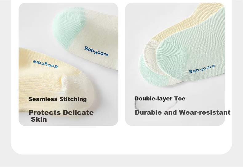 Babycare Kids Socks Boys Cotton Socks Girls Banana Socks Spring Summer Antibacterial Breathable Guava Soda M 11