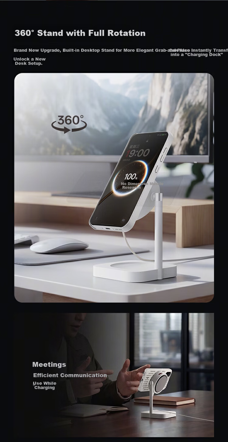 OnePlus Magnetic Mini Turbo 2 AIRVOOC 50W Magnetic Wireless Charger Apple Wireless Charger Compatible with OPPO and OnePlus Series Phones 5