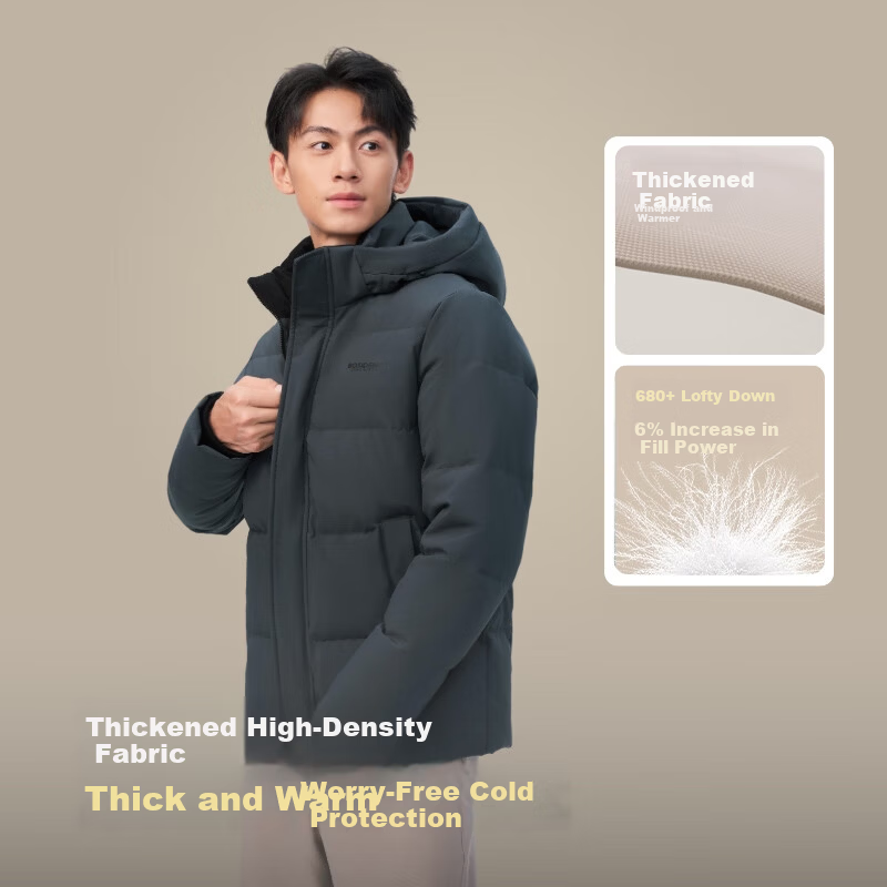 Bosideng Best-Selling Men's Down Jacket Business Coat Mall Hot-Selling Men's Business Hooded Jacket