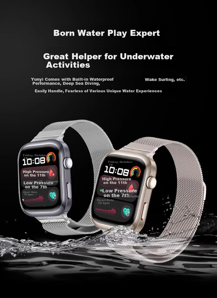 Iboann Magnetic Milanese Loop Strap for Huawei Watch D2 Smartwatch Blood Pressure Replacement Band Magnetic Metal Chain Accessory for Huawei Watch D 13
