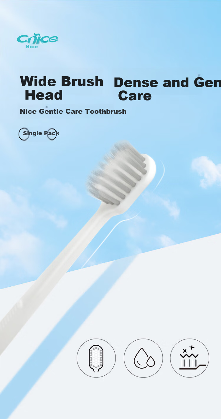 Nice Toothbrush High-Density Soft Bristles Wide Head Deep Cleaning Adult Soft Bristle Toothbrush 1 Piece 1
