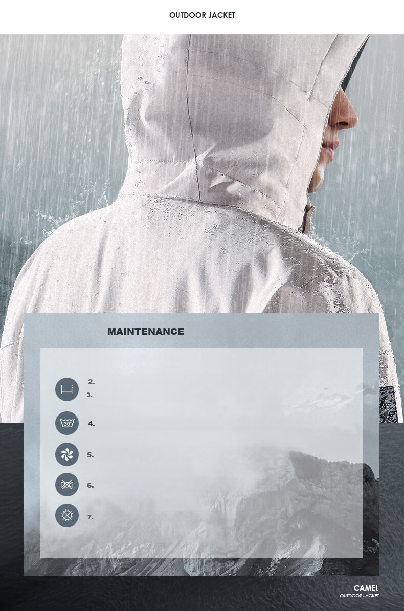 CAMEL Outdoor Single-Layer Waterproof Windbreaker Unisex 3-in-1 Mountaineering Jacket 6B001 Phantom Black, Unisex M 19