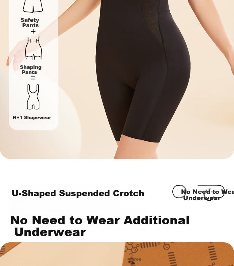 GRACEWELL Women's One-Piece Shapewear Tummy Control Hip Lift Waist Cincher Wireless Seamless Postpartum Body Shaping Garment Black L 14