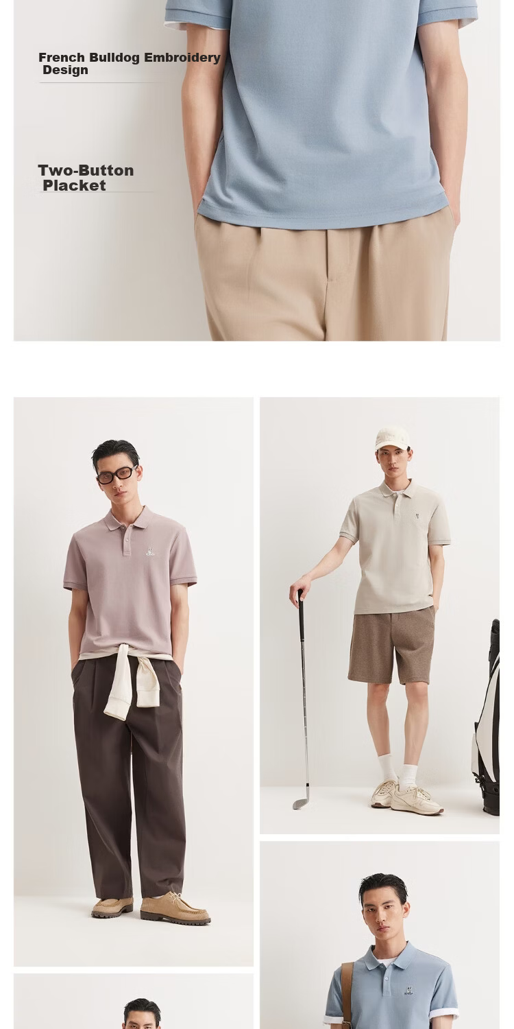 JACK & JONES Men's Polo Shirt Business Casual Simple Comfortable Cool Embroidered Fitted Short Sleeve Top 226106011 6