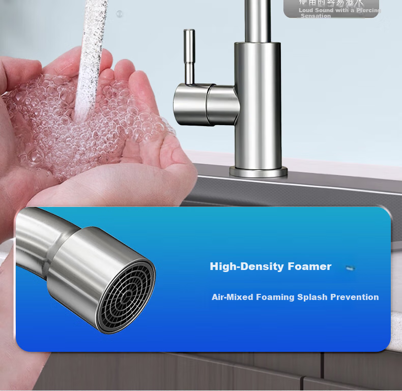 Yipin Impression Stainless Steel Kitchen Single Cold Water Faucet Splash-Proof Household Vegetable Sink Single Cold Hand Wash Basin Dishwasher Faucet 12