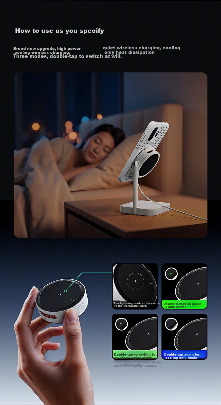 OnePlus Magnetic Mini Turbo 2 AIRVOOC 50W Magnetic Wireless Charger Apple Wireless Charger Compatible with OPPO and OnePlus Series Phones 4