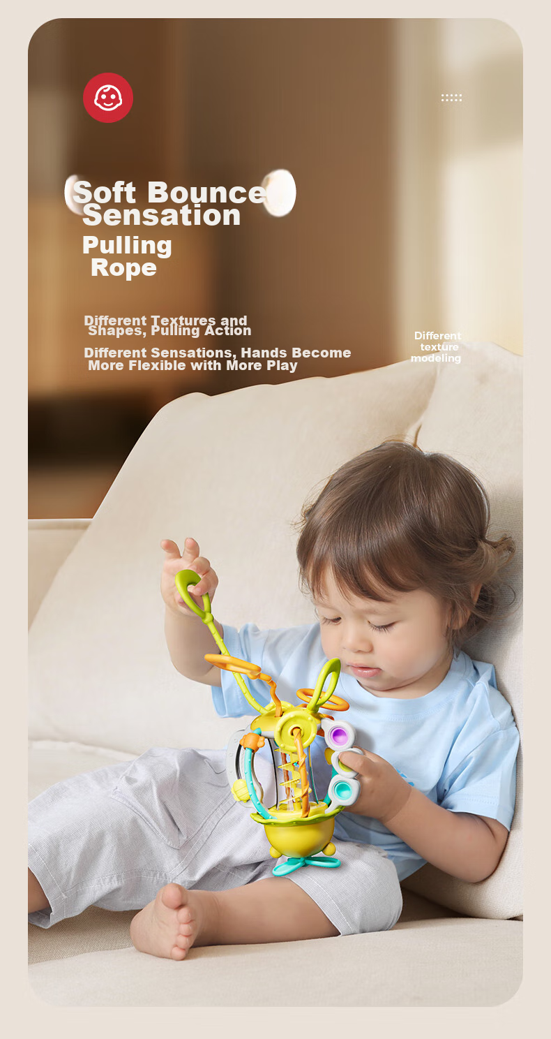 HUILE TOYS Pull-Along Toy for Children And Infants, Newborn Toys, Grasping Training, First Birthday Gift 1