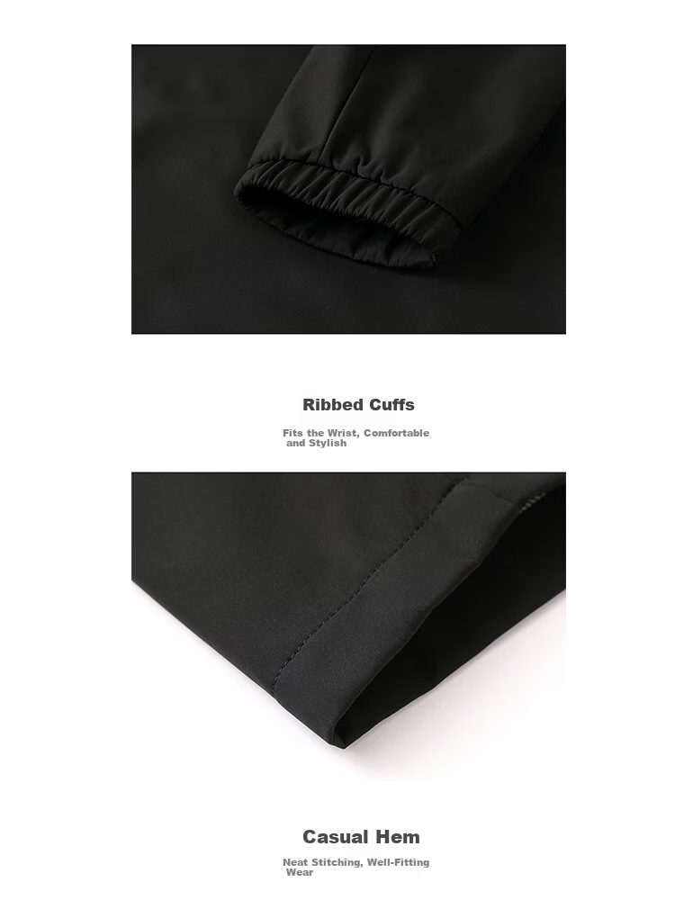 Pierre Cardin Men's Jacket Autumn Winter Casual Coat Middle-aged and Elderly Executive Business Dad Jacket Black 2XL 7