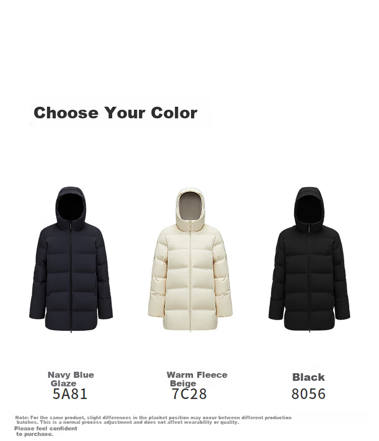 BOSIDENG 25 Years Unisex Couple's Winter 90% Down Thickened Hooded Loose Mid-Length Casual Jacket Gift 9