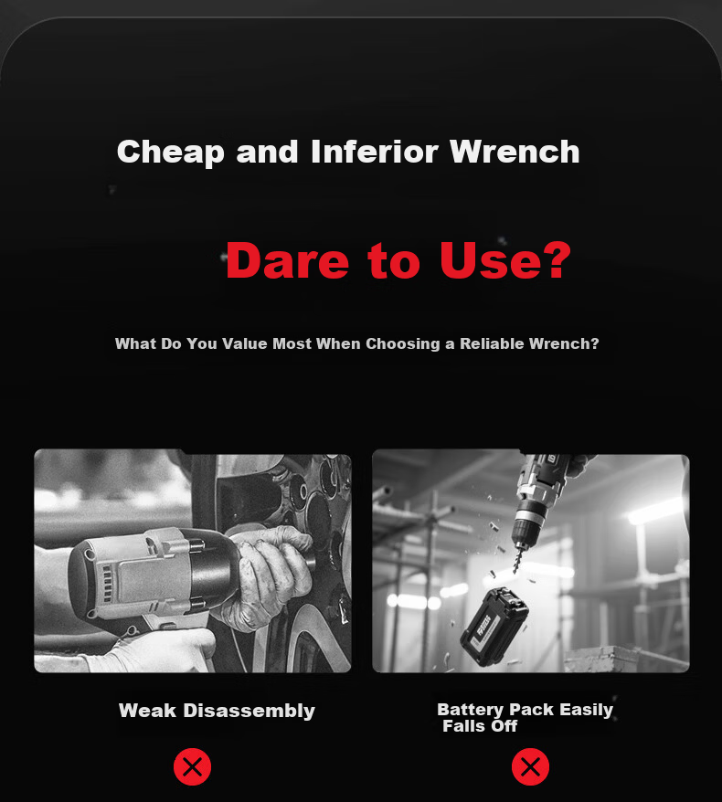 Dayi Electric Wrench High Torque 928N Industrial Grade 20V Lithium Battery Brushless Impact Wrench A7Pro928 Bare Tool 3