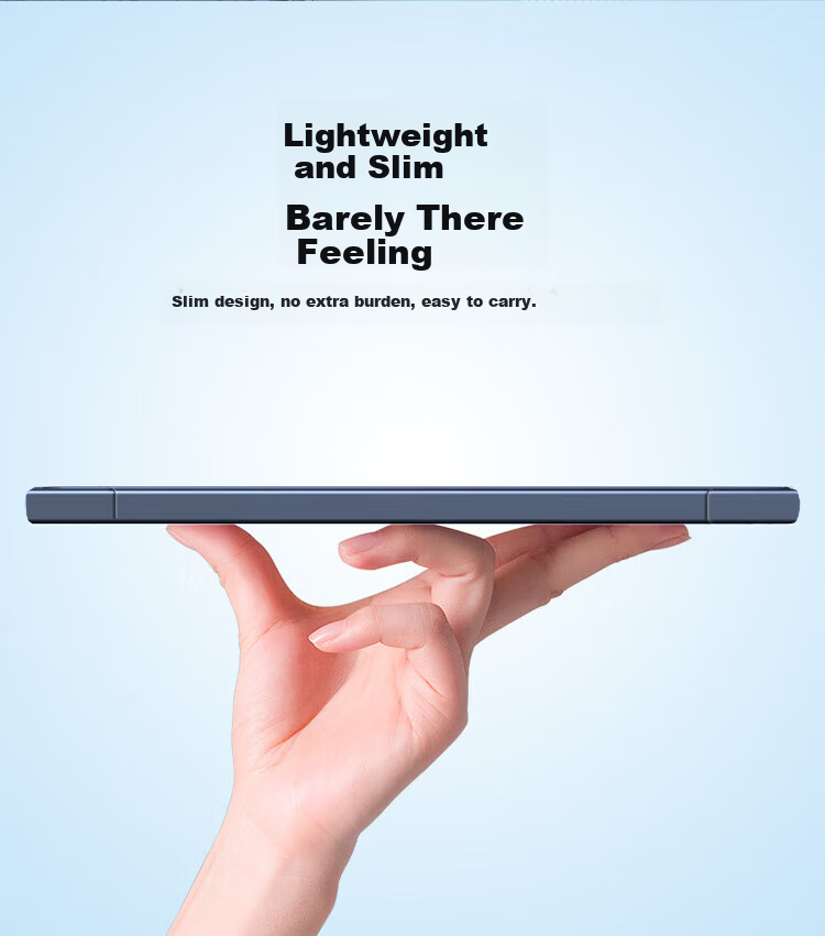 ALittleFlower iPad 12/11 Case 11 Inch iPad 11/10 Cover 26/25/22 Models Tablet Stand Tri-Fold Ultra-Thin Matte Full Protection Anti-Bend Dark Blue 7