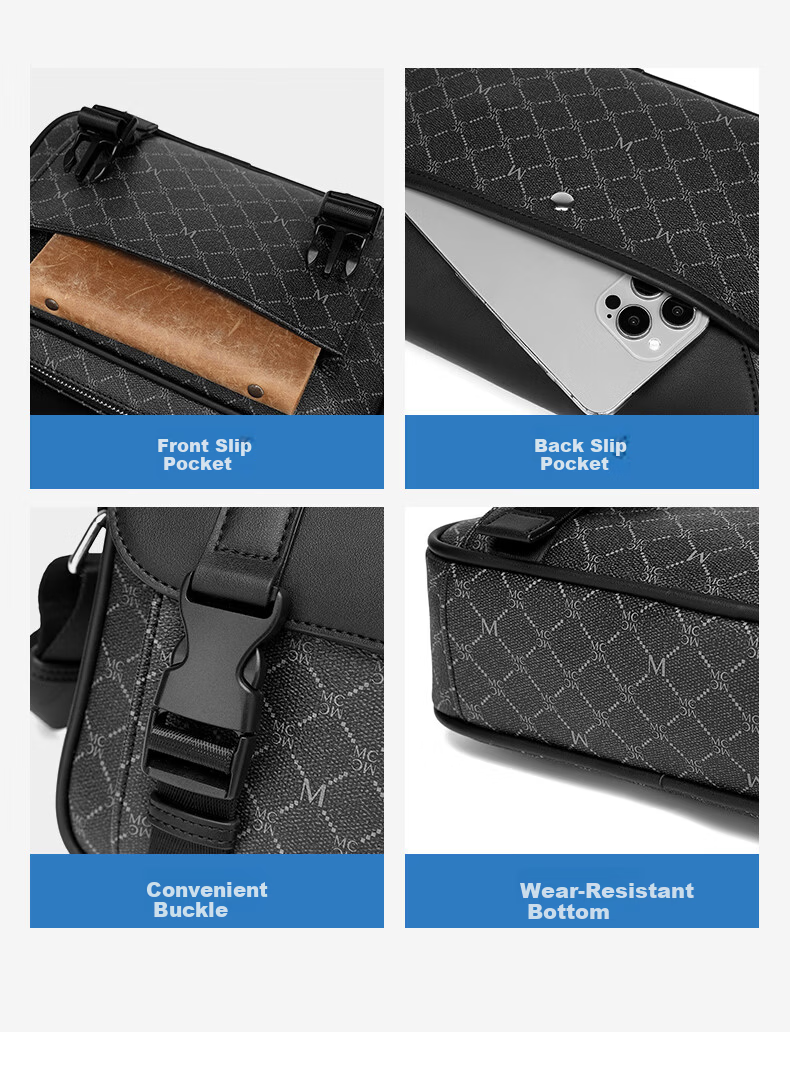 MEXICAN Men's Printed Casual Commuter Crossbody Shoulder Bag Phone Bag Birthday Gift High-end Light Luxury 7
