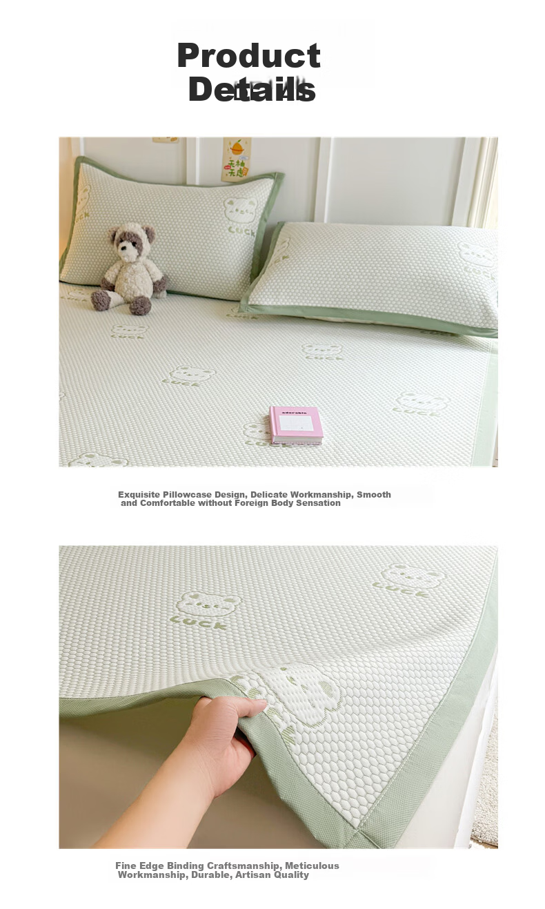 KING SHORE Class A Bean Cooling Mat Ice Silk Mat, Summer Soft Mat for Kindergarten Children, Single Mat 90*200cm [Washable] 8
