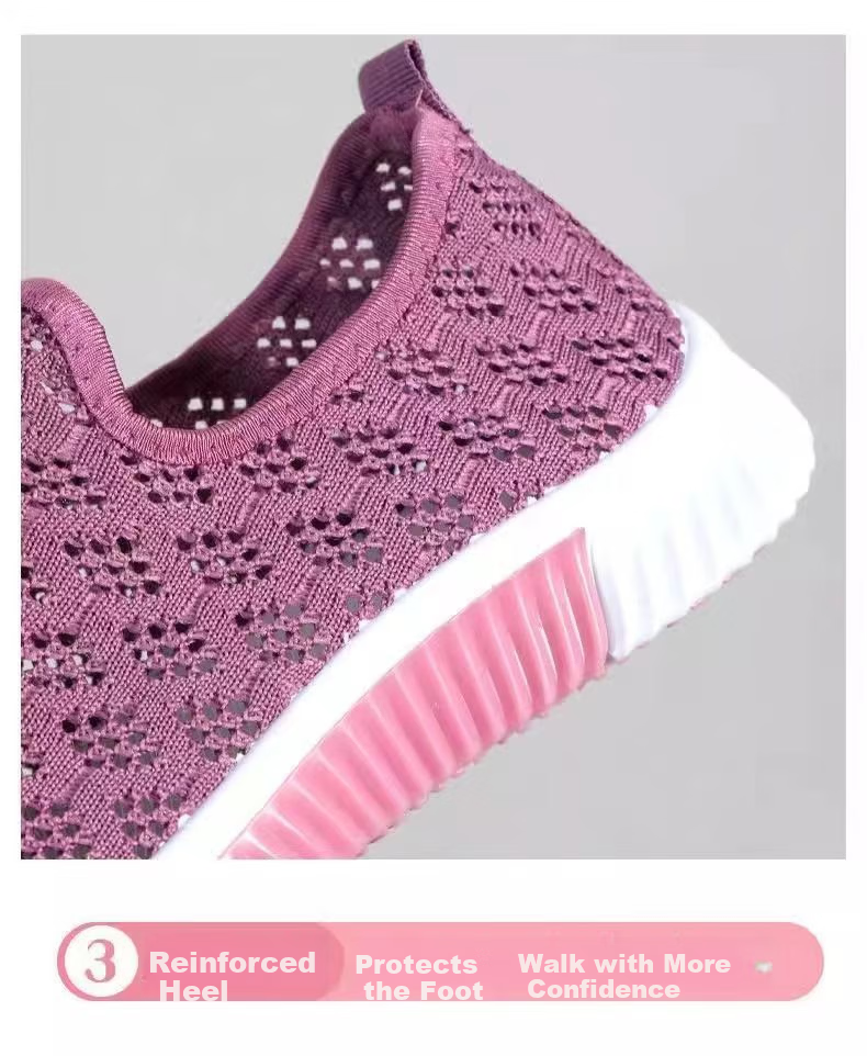 FOOTOPPO Slip-On Cloth Shoes for Women Summer Middle-Aged and Elderly Beijing Style Breathable Sweat-Absorbing Soft Sole Comfortable Walking Shoes for Grandma and Mom 4