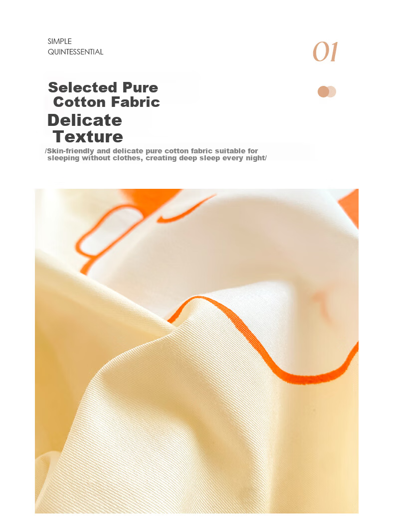 MUJI 100% Cotton 4-Piece Bedding Set 1.8m Fitted Sheet Cotton Duvet Cover 200x230cm Holiday Puppy 5