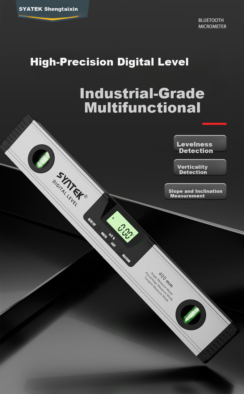 SYNTEK Digital Level High-Precision Electronic Level Laser Multifunction Magnetic Infrared Spirit Level 600mm 1