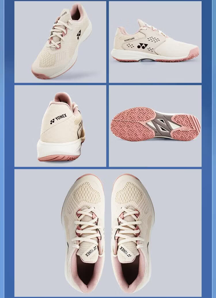 YONEX Badminton Shoes for Women, Breathable And Non-Slip, Suitable for All Court Types, SHTSCLGEX, Pearl Pink, Size 38 12