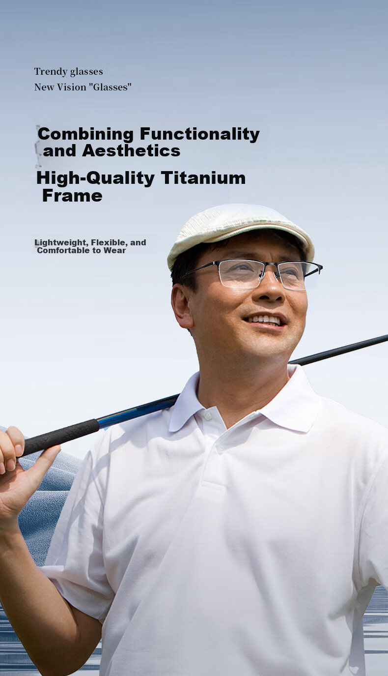 Pulais Reading Glasses for Men, Genuine Business Lightweight Titanium Gold Eyeglasses, Japanese Imported High-Definition Bifocal Reading Glasses 2