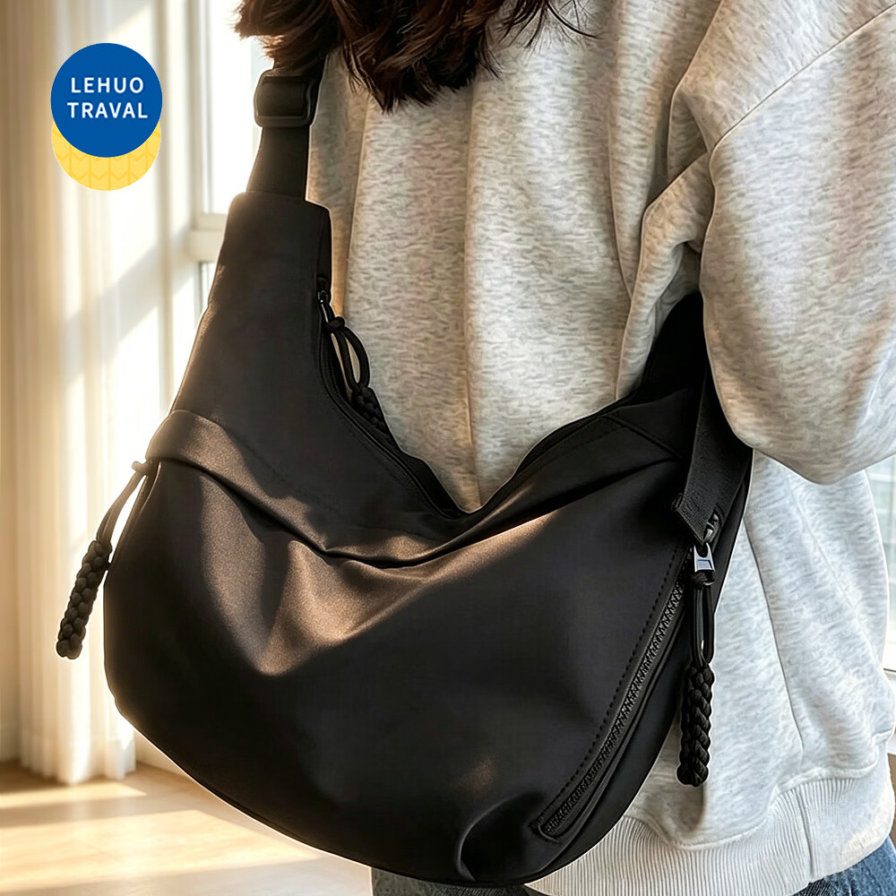 LOHAS Travel Crossbody Bag Women's Dumpling Shoulder Bag Large Capacity Casual Lightweight Commuter Tote Bag for Women