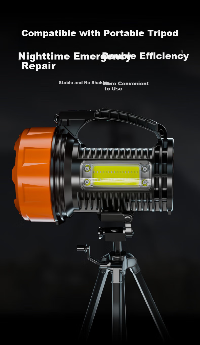 Warsun 9003 Dual Explosion-Proof LED Flashlight Rechargeable Military Ultra-Bright Patrol 5W 3.7V for Gas Stations and Chemical Use 12